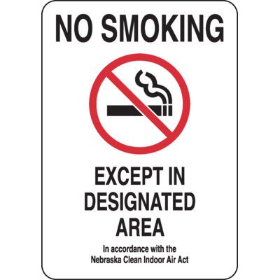 Nebraska No Smoking Sign