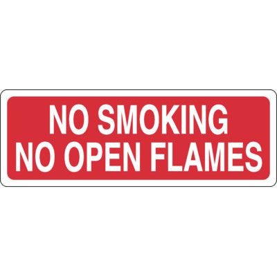 No Smoking, No Open Flames Sign