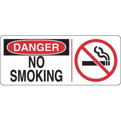 Danger Signs - No Smoking With Graphic