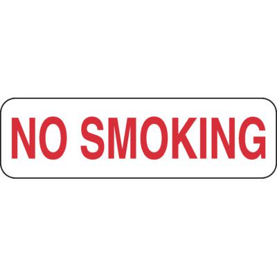 No Smoking Sign (Red On White)