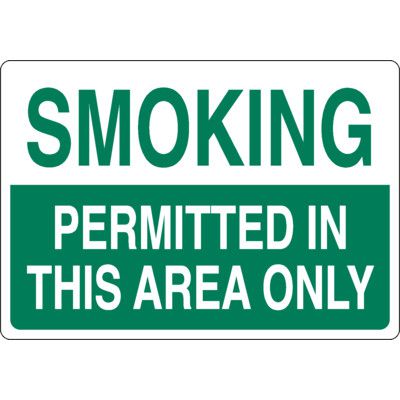 Smoking Permitted in This Area Sign