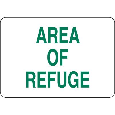Area Of Refuge Safety Sign