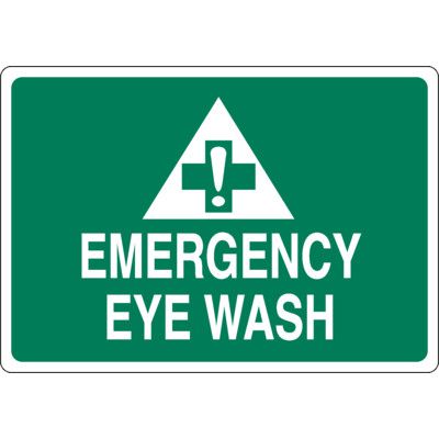 Shower, Eyewash & First Aid Signs - Emergency eyewash
