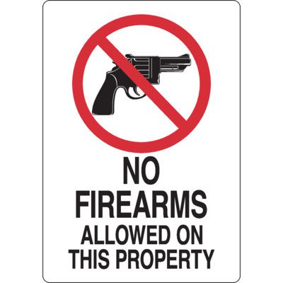 No Firearms Sign - No Firearms Allowed