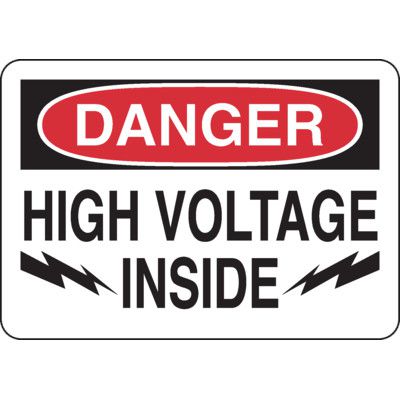 Danger Signs - High Voltage Inside