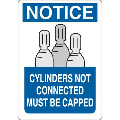 Notice Signs - Cylinders Not Connected