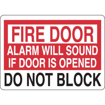 Fire Alarm Will Sound Safety Sign