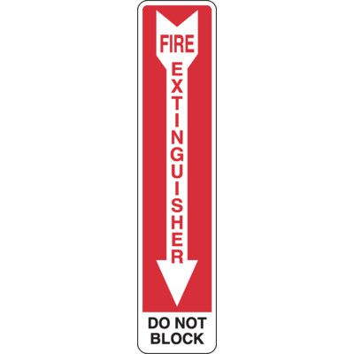 Slim-Line Fire Extinguisher Signs - Do Not Block