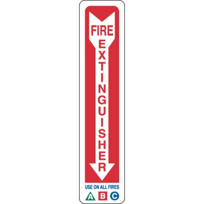 Photoluminescent Slim-Line Fire Extinguisher Sign - Use On All Fires
