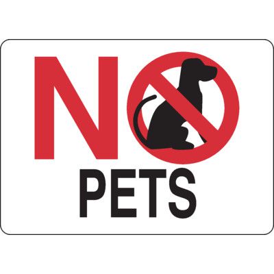 No Pets Restriction Sign