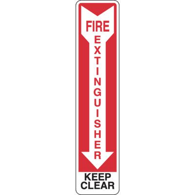 Slim-Line Fire Extinguisher Signs - Keep Clear