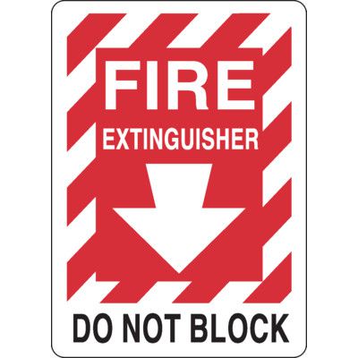 Fire Extinguisher Signs - Do Not Block