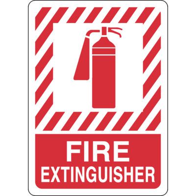 Glow In The Dark Fire Extinguisher Sign - Fire Extinguisher Graphic