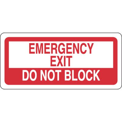 Emergency Exit Sign - Do Not Block