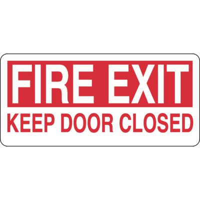 Fire Exit Sign - Keep Door Closed