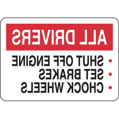 All Drivers Safety Rules (mirror) Sign