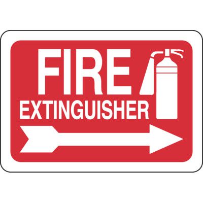 Fire Extinguisher Sign - Right Arrow