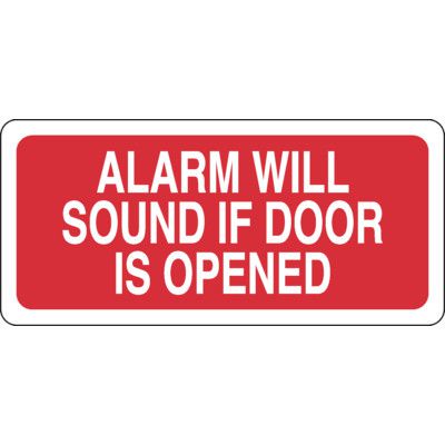 Emergency Exit Sign - Alarm Will Sound