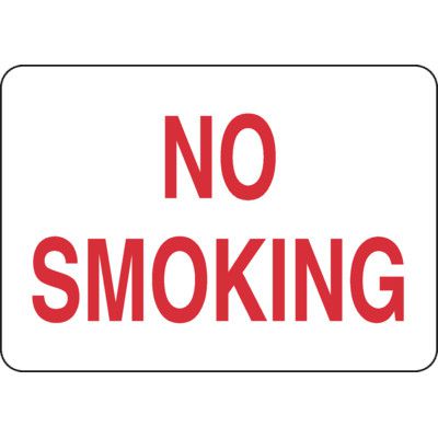 No Smoking Sign (White)