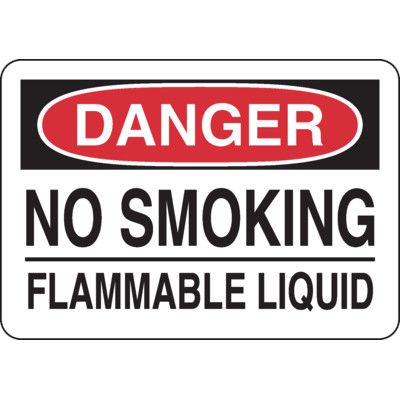 Danger Signs - No Smoking Flammable Liquid