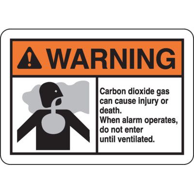 CO2 Extinguishing Systems Signs - Do Not Enter Until Ventilated
