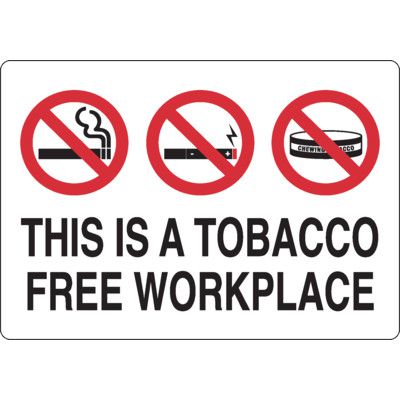 No Smoking Signs - This Is A Tobacco Free Workplace