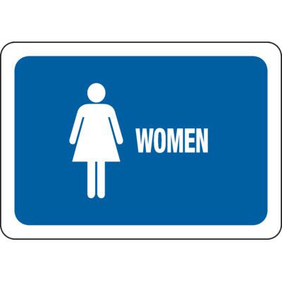 Women's Restroom Sign - Blue