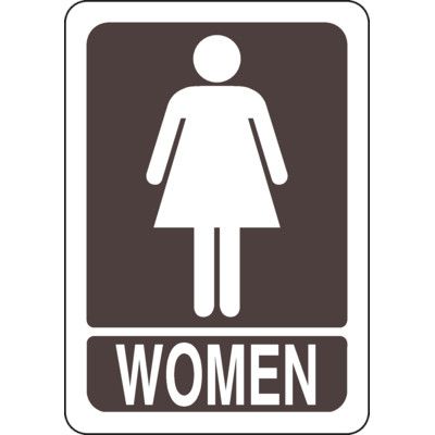 Women's Restroom Sign - Brown