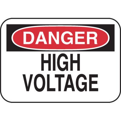 Danger High Voltage - Electrical Safety Signs & Labels