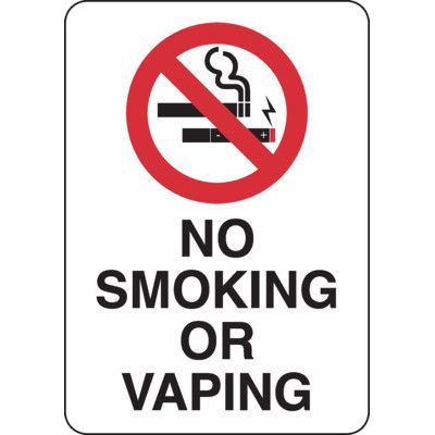 No Smoking Signs - No Smoking or Vaping