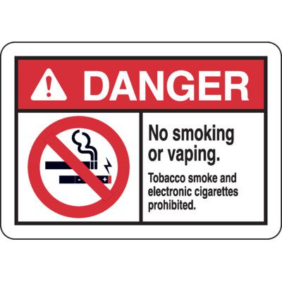 Danger Signs - No Smoking or Vaping