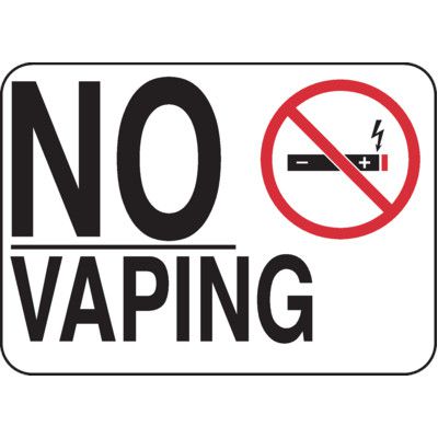 No Vaping Sign (w/ Graphic)