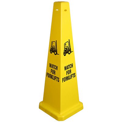Watch For Forklifts Safety Cone