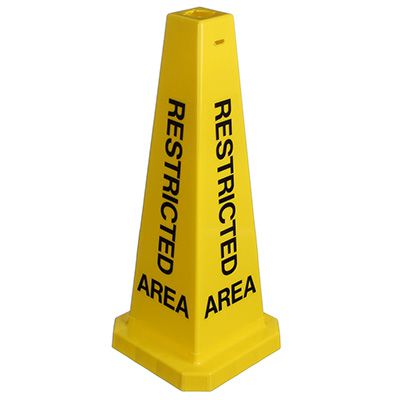 Safety Cone- "Restricted Area"