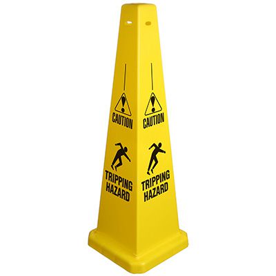 Caution Tripping Hazard Safety Cone