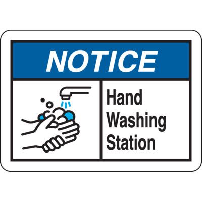 Notice Hand Washing Station Sign