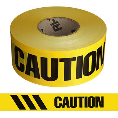 Caution Striped Barricade Tape