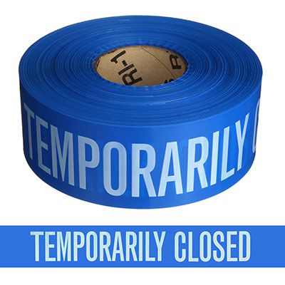 Temporarily Closed Barricade Tape