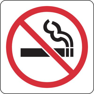 No Smoking Symbol Vinyl Sign