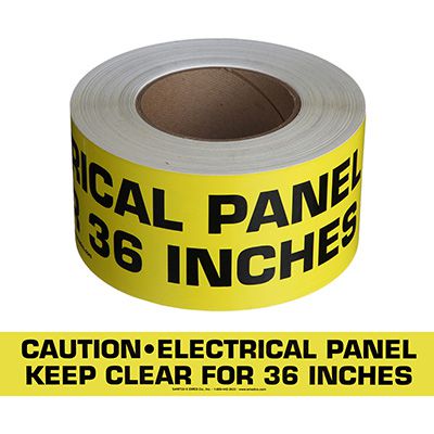 Caution Electrical Panel Message Tape Nadco 3X200-SAWT23