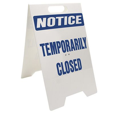 Temporarily Closed Portable Floor Stand