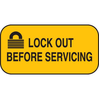 Brady 88302 Lockout Sign - Lockout before servicing