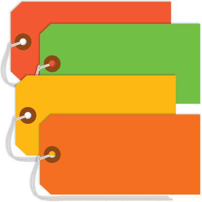 Individual Blank Colored Cardstock Tags