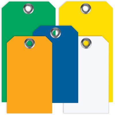 DuroTag™ Blank Colored Plastic Tags - Pack of 25