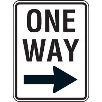 One Way Right Arrow Sign