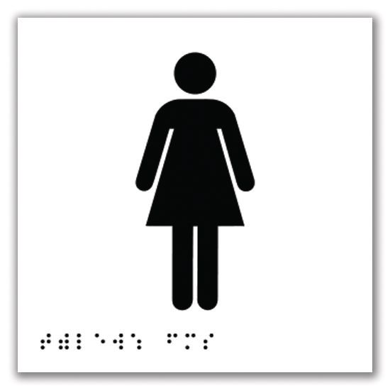 Signalétique braille en PVC Toilettes Femmes