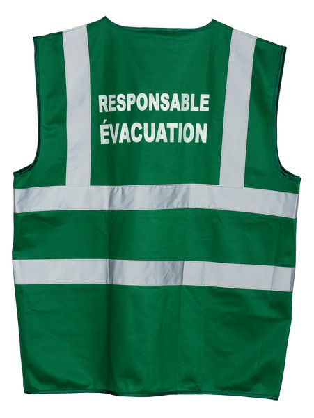 Gilet haute visibilité avec marquage Responsable Evacuation