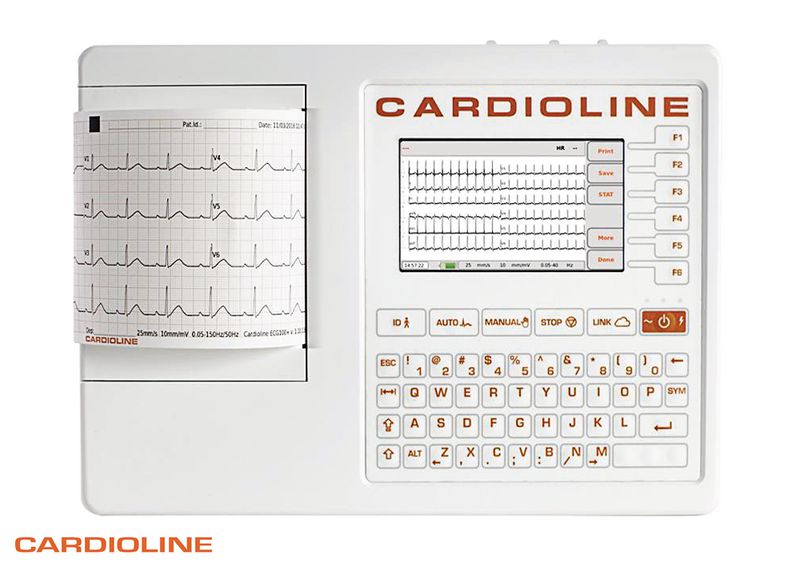 ECG Cardioline 100S 6 pistes avec interprétation