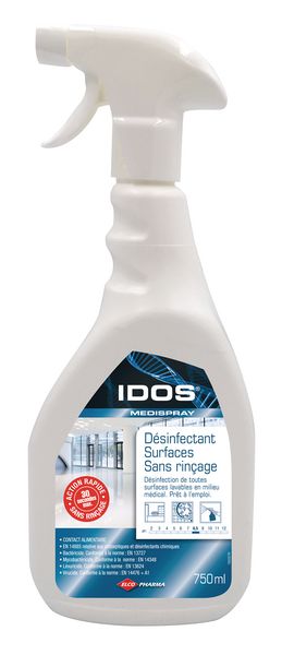 Désinfectant surfaces et mains Idos Medispray