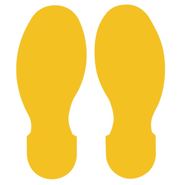 Marquage au sol - Empreinte de pas jaune Toughstripe™